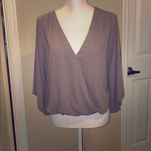 Veronica M Kimono Sleeve V-neck Top